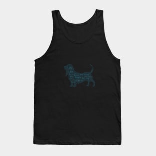 Dog Beagle Animal Pet Text Word Cloud Tank Top